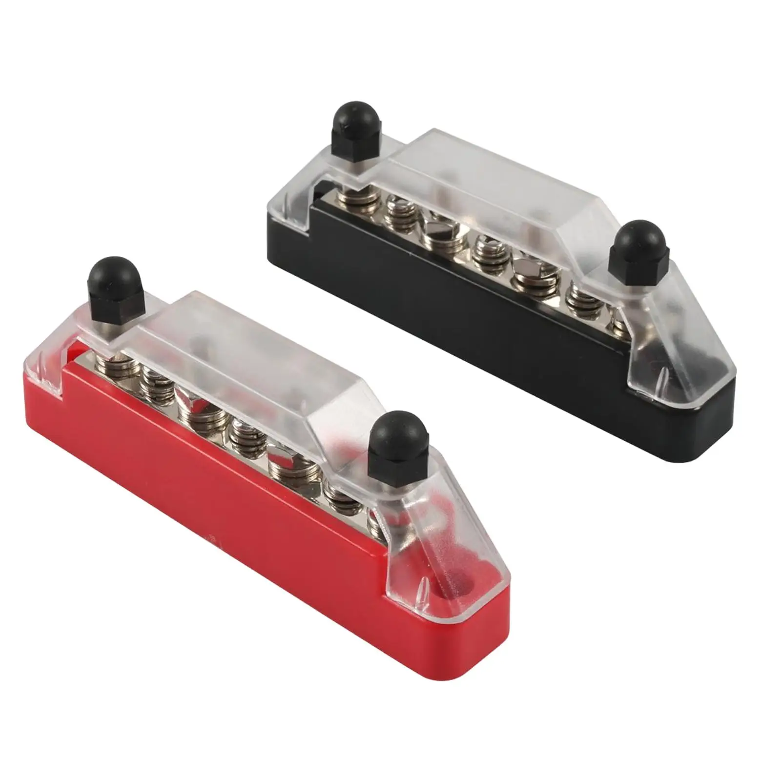 2Pcs Power Distribution Block 4x M6 Studs 3x M4 Screws for Automotive