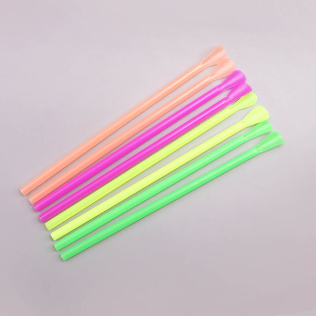 100 Pcs Snow Cone Spoon Straw Hard Plastic Straws 9.3 Inch Detachable  Straws Reusable Long Milkshake Straws for Drinking Snow Cone Ice Cream  Coffee