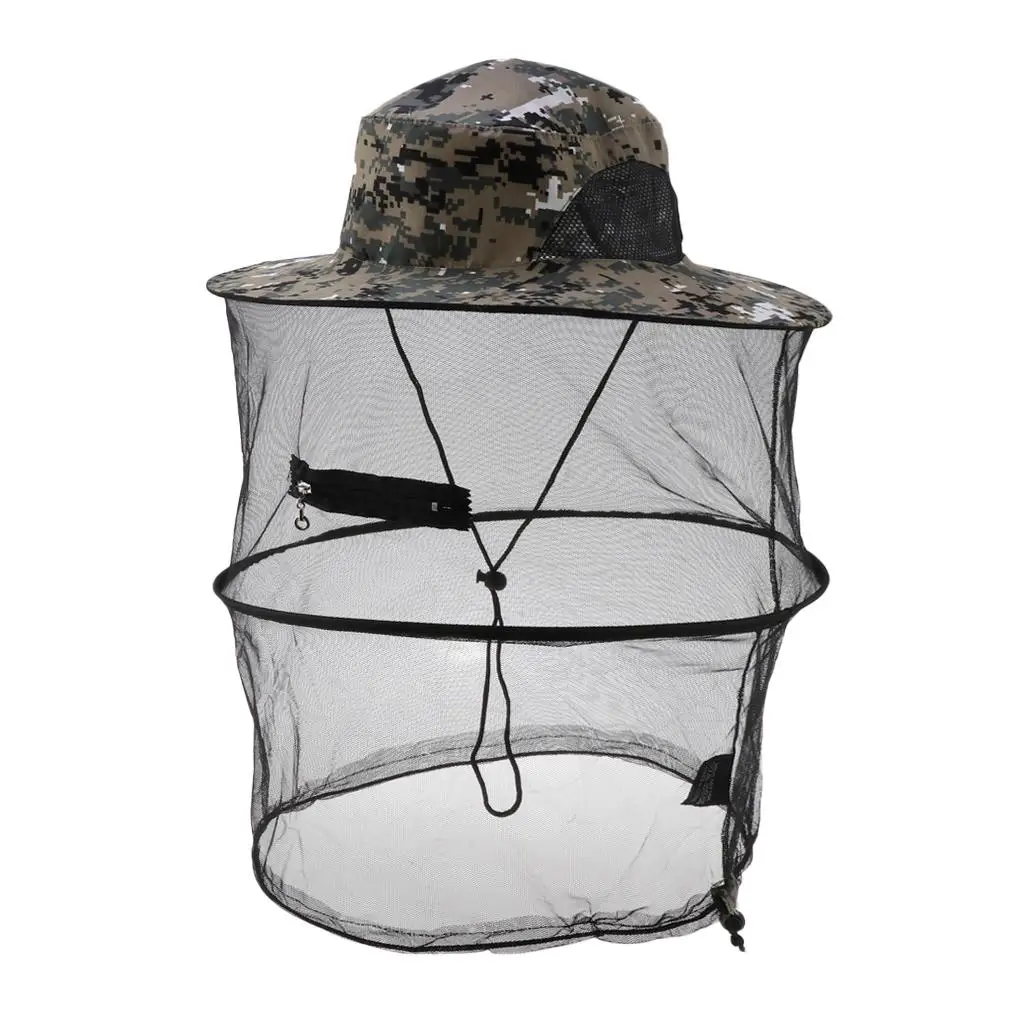  Head Net Hat, Sun Hat Bucket with Mesh Protection