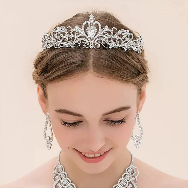 Corona Nera Halloween Corona Da Principessa In Cristallo Nero Tiara Con Strass Per D 893397