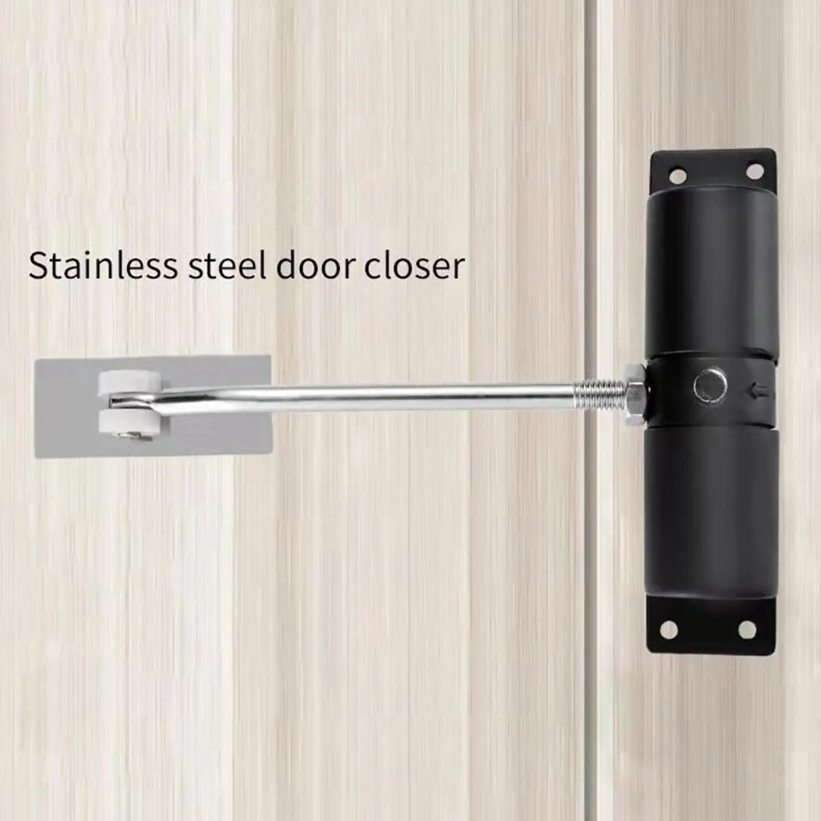 Adjustable Double Spring Door Closer Easy Install Auto Closing Door Hinge for Shed Doors External Doors & Gates Ranch Office