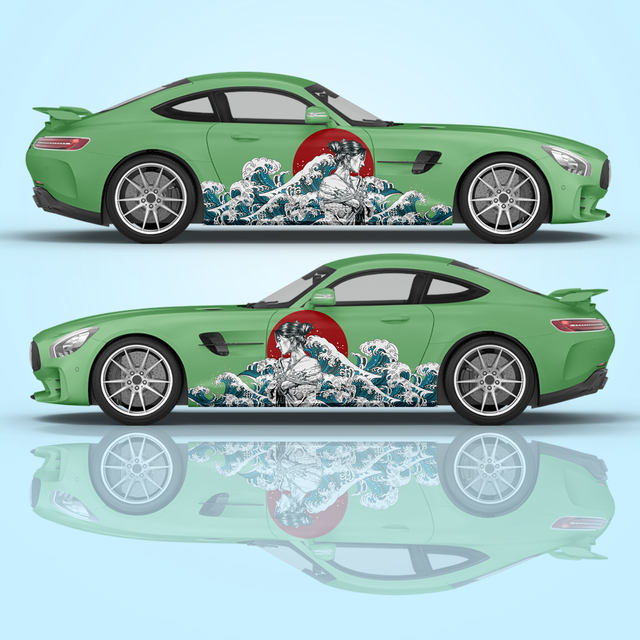 Big Wave Car Wrap Sticker Japanese Sea Wave Art Gm Wrap High Quality Cast  Vinyl Wrap Spray Decal - Car Body Film - AliExpress