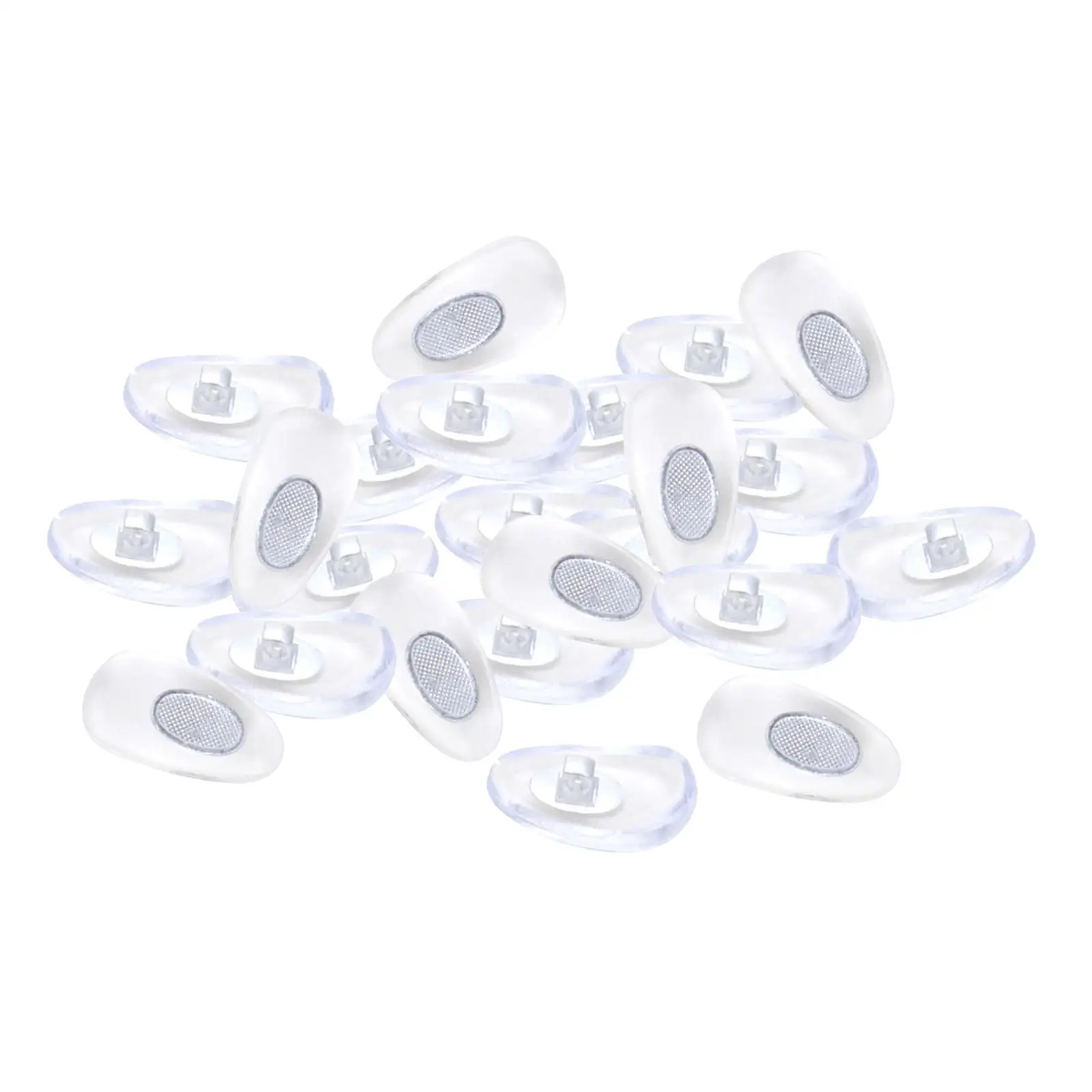 100Pcs Glasses Nose Pads with Metal Core Comfortable Nose Pieces Nose Bridge Pads Silicone Replacement for Eyeglasses Eyewear