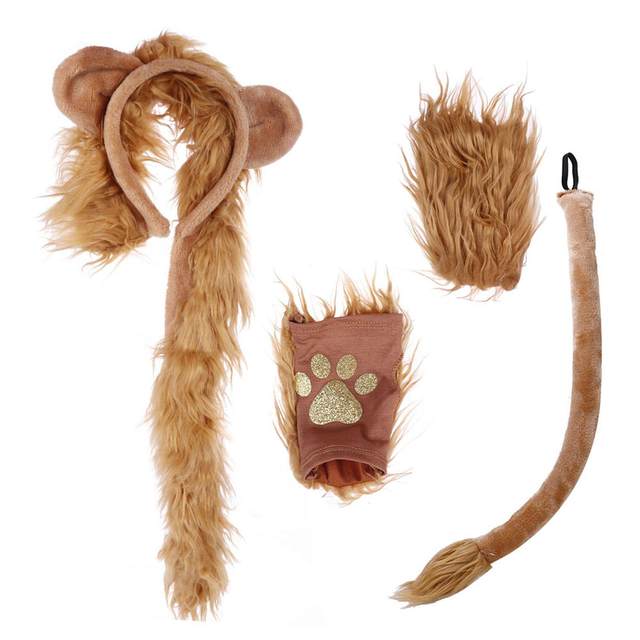 Plush Animal Lion Costume Cosplay Fancy Dress for Party Holiday Photo Prop
