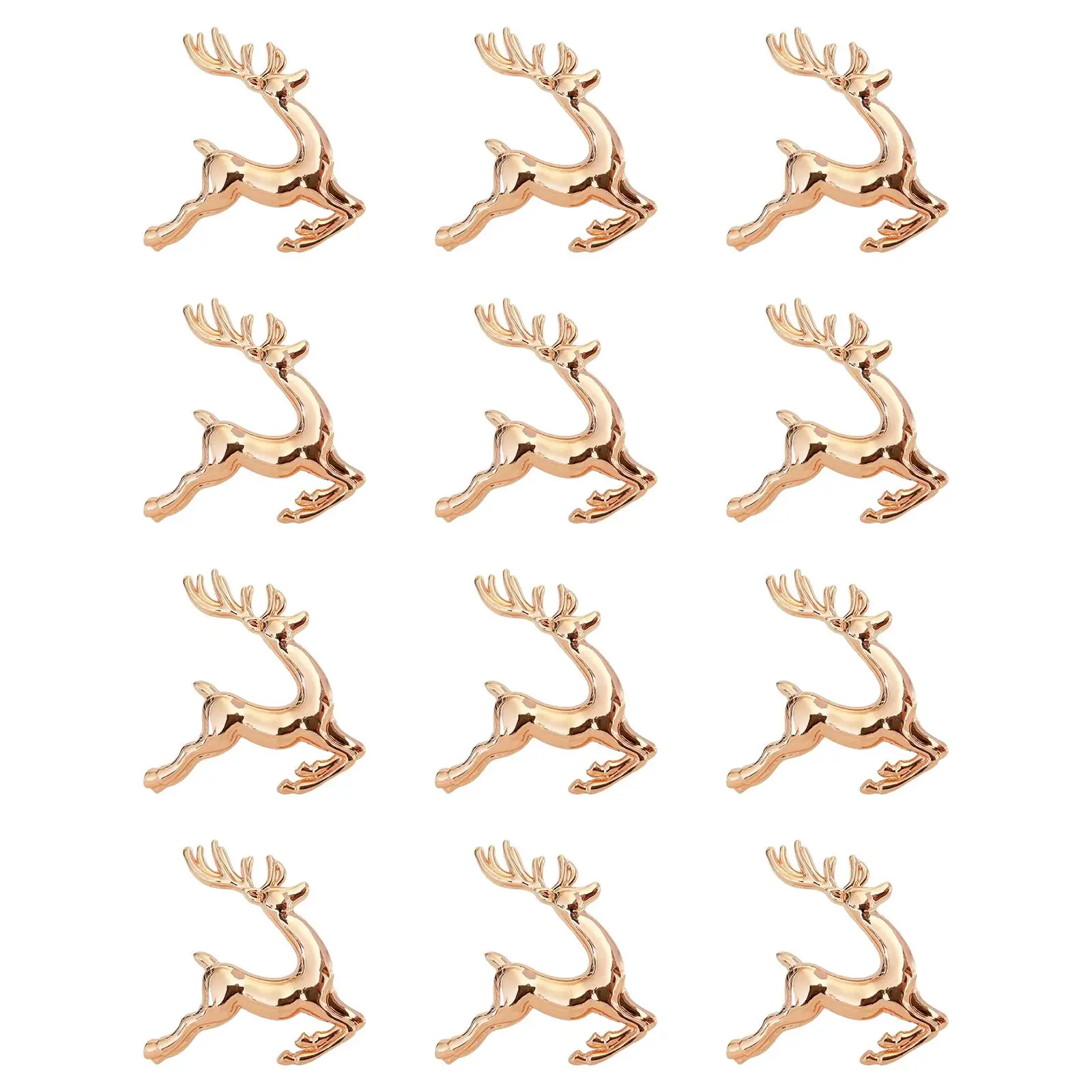 12x Elk Napkin Rings Dining Table Ornament Napkin Ring Holders Napkin Buckles