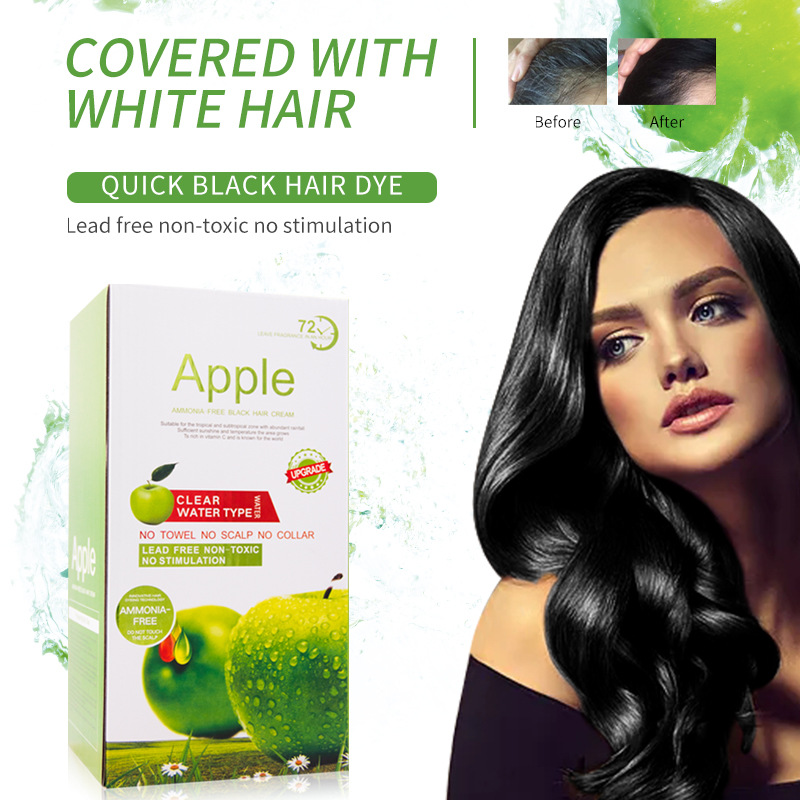 Best of 500ml*2 Black Hair Dye Shampoo Organic Easy Use 5 Mins Fast Result Apple Hair Color Cream For Cover Gray White Hair Reviews & Tips