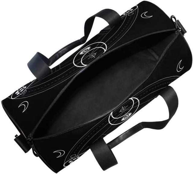 Womens Duffle Bag With 'Swirl' Grosgrain Trim Black