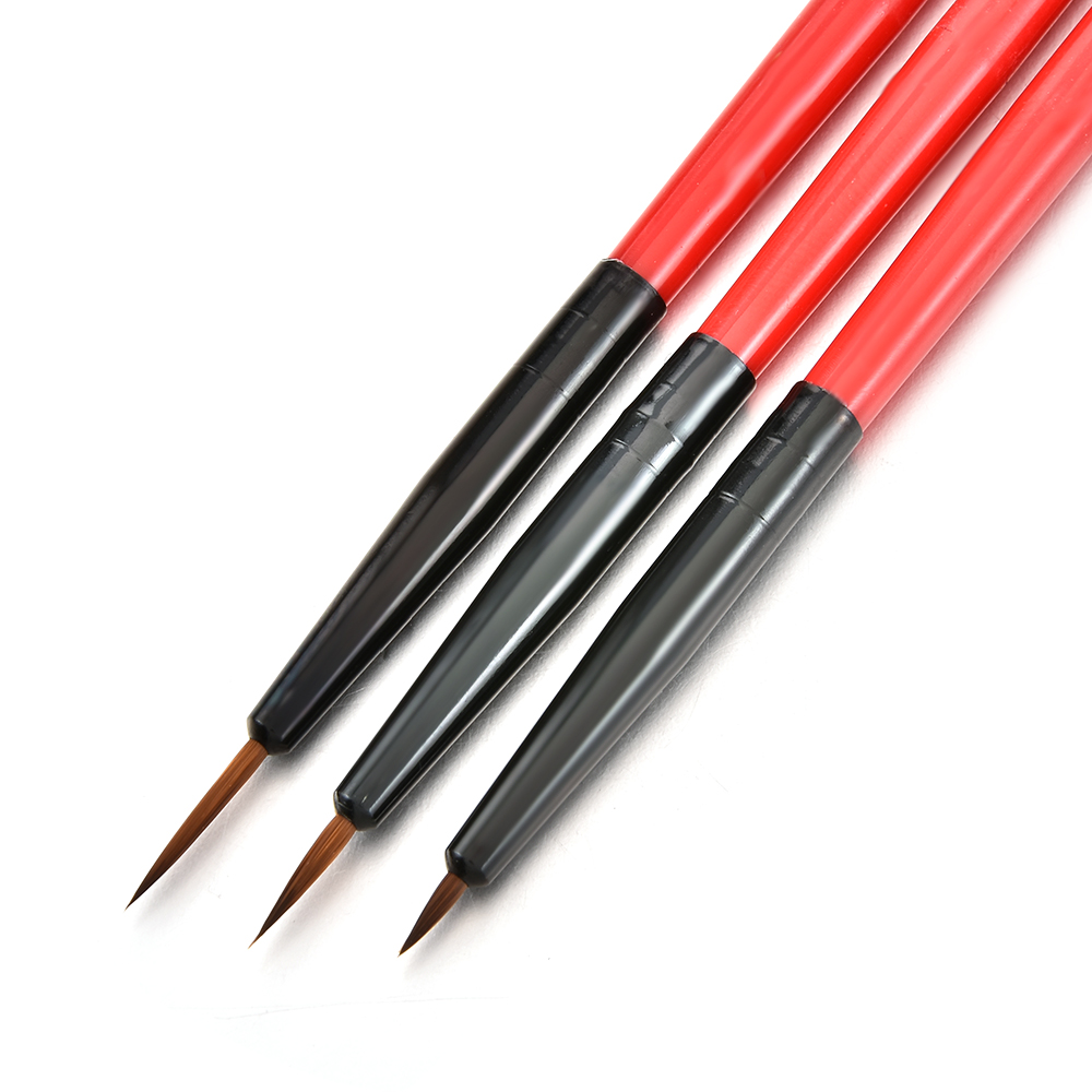 Best of 3Pcs / Set Nail Art Liner Painted Brush Thin Stripe Line Drawing Pen DIY UV Gel Tips French Supplies Design Manicure Tool 5 / 7 / 11mm Reviews & Tips