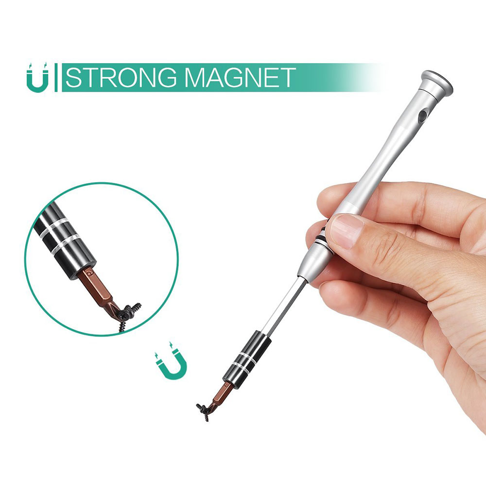 Magnetisches Treiber-Set, professionelles Elektronik-Reparatur-Werkzeug-Set, S2-Stahl, 60-in-1-Präzisions-Schraubendreher-Set für iPhone und Tablet – Detail 6
