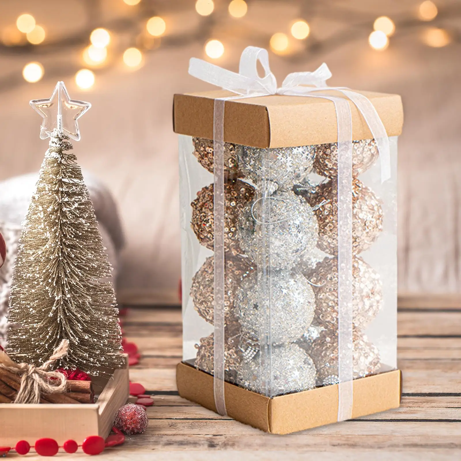 16 Pieces Christmas Ball Ornaments Decorative Xmas Balls Baubles Shatterproof for Birthday Wreath New Year Celebration Home