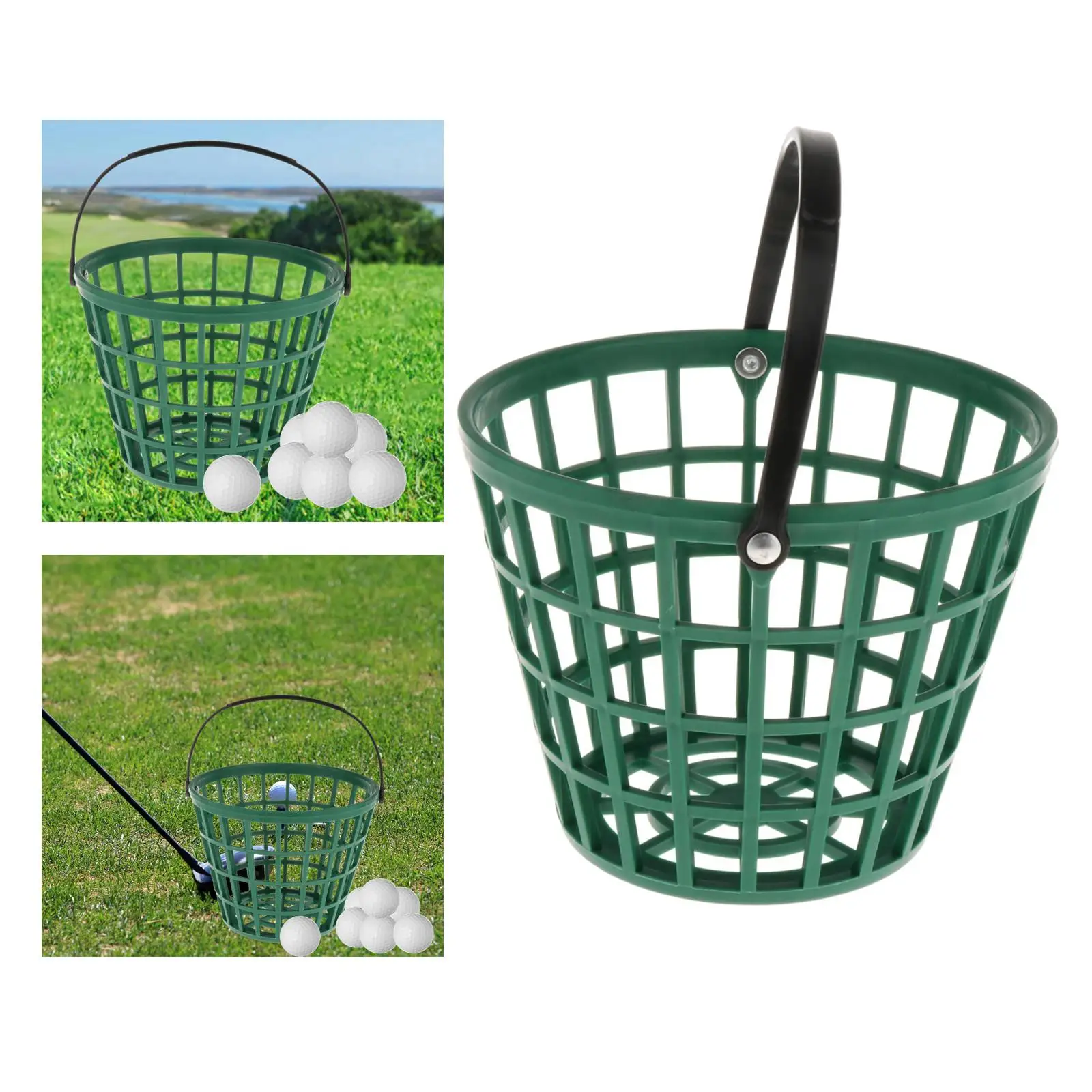  Ball Basket Plastic Bucket Storage with Handle Indoor Ball Holder