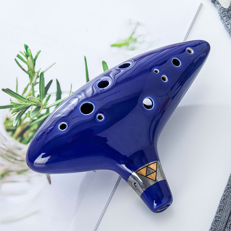 Description Picture 4 of itemOcarina 12 Hole Alto Tone C Key Ocarina Flute Ceramic Legend of Ocarina Professional Musical Instrument Smoked Fluta