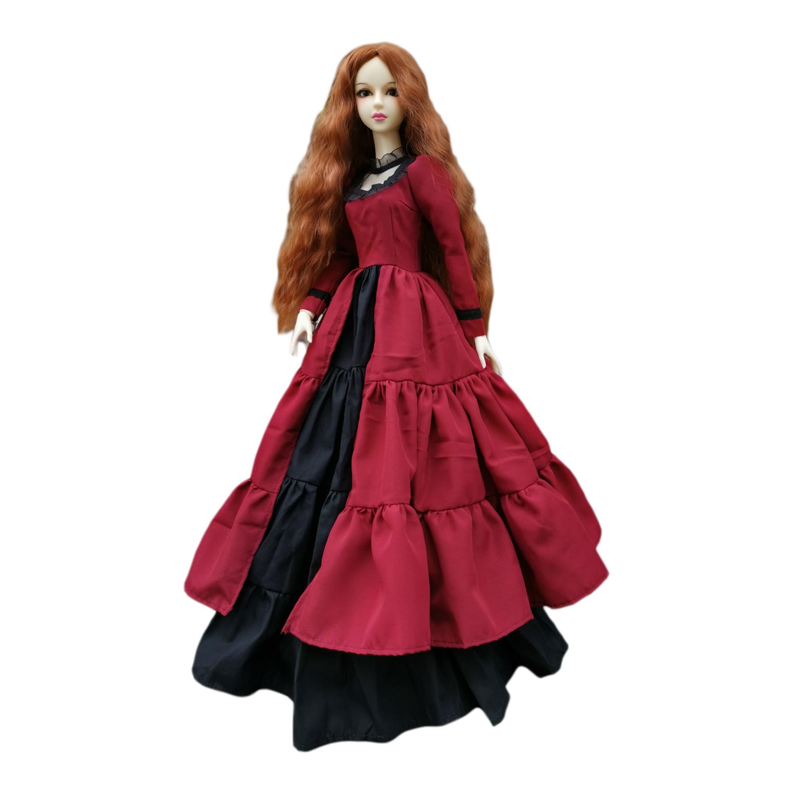 Ball Jointed Doll 1/3 Dolls with Red Dress Rotatable Joints Easy to Pose Princess Doll Action Figures 60 cm Doll for Children