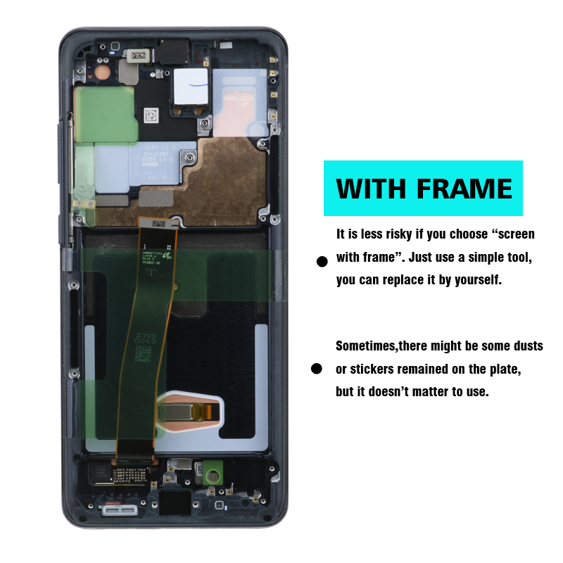 6.9'' Dynamic AMOLED 2X Screen For SAMSUNG S20 Ultra LCD G988 G988F Touch Digitizer Assembly For S20 Ultra Display with Frame Sfd4d46148f28496aacf283e235f368c4Y
