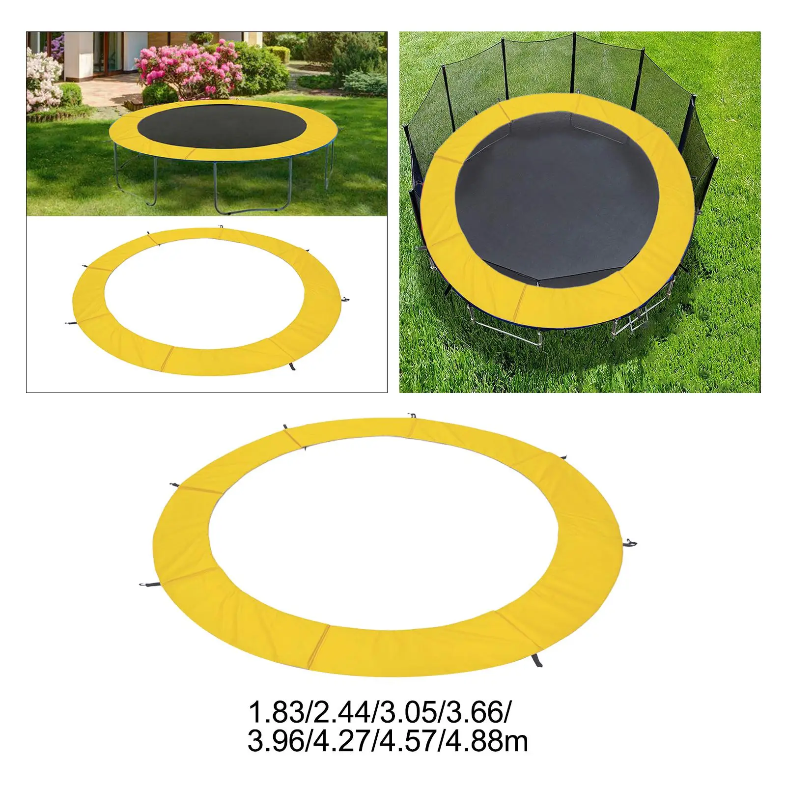 Trampoline Pad Cover Jumping Bed Cover Waterproof Tear Resistant Trampoline Protective Cover Replacement Safety Pad