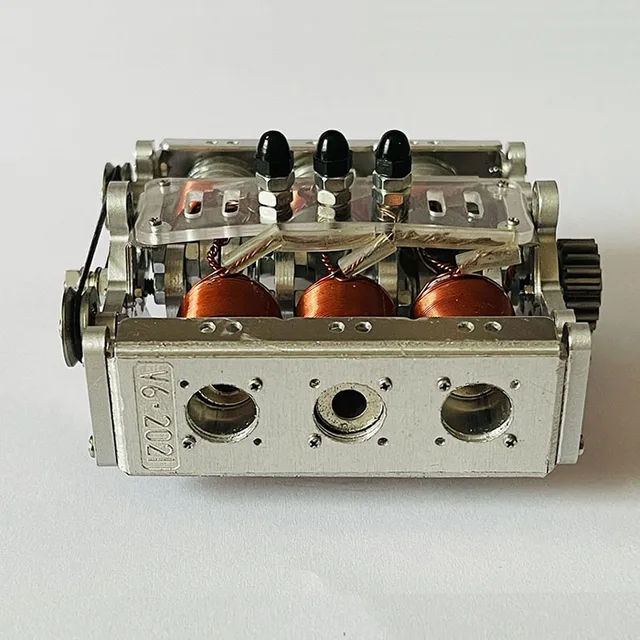 Sechs zylinder horizontal gegenüber liegend Motor modell starker Magnet  kolben DC bürstenloses RC elektro magnetische Physik Spielzeug