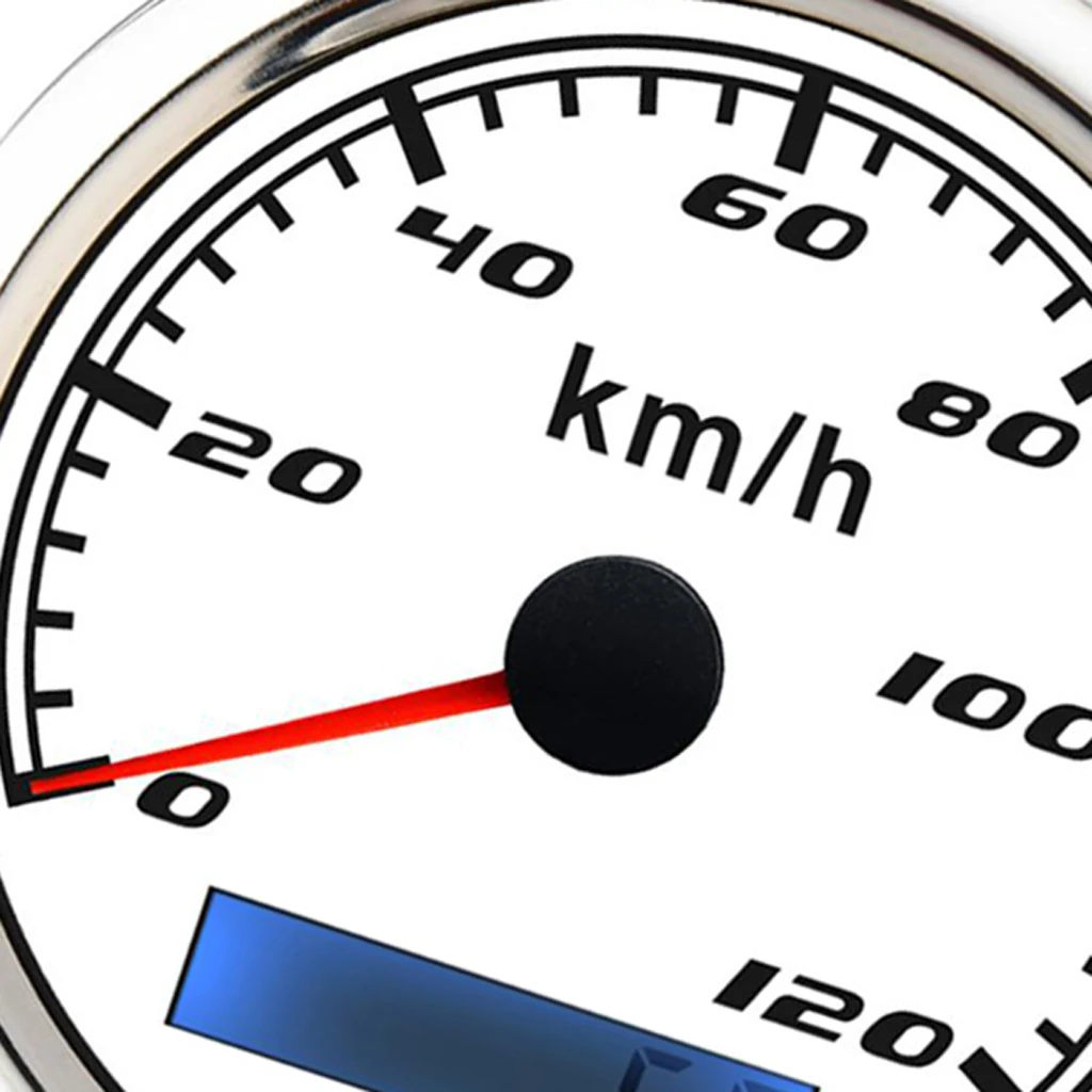 0-120KM/  Stainless Gauges for Sailboat Marine, White