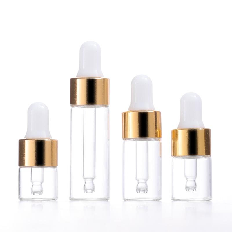 Best of 20 / 50 / 100pcs / lot Essential Oil Dropper Bottle Gold Cap Perfume Transparent Glass Pipette Reagent Aromatherapy Reviews & Tips