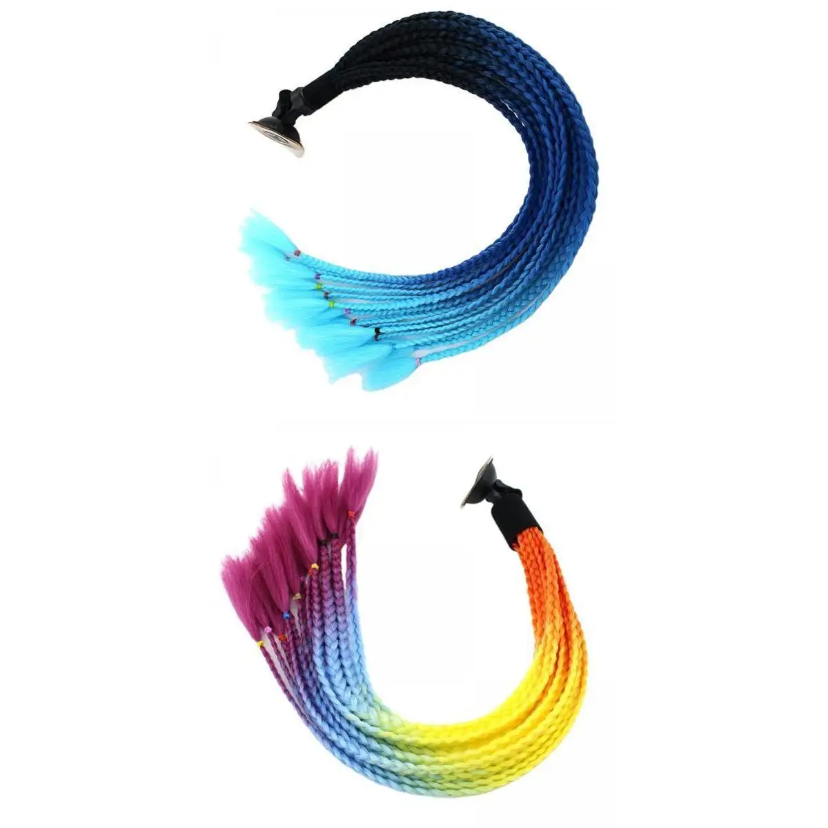 2x 55cm Hair   Gradient Ponytail for Motorcycle