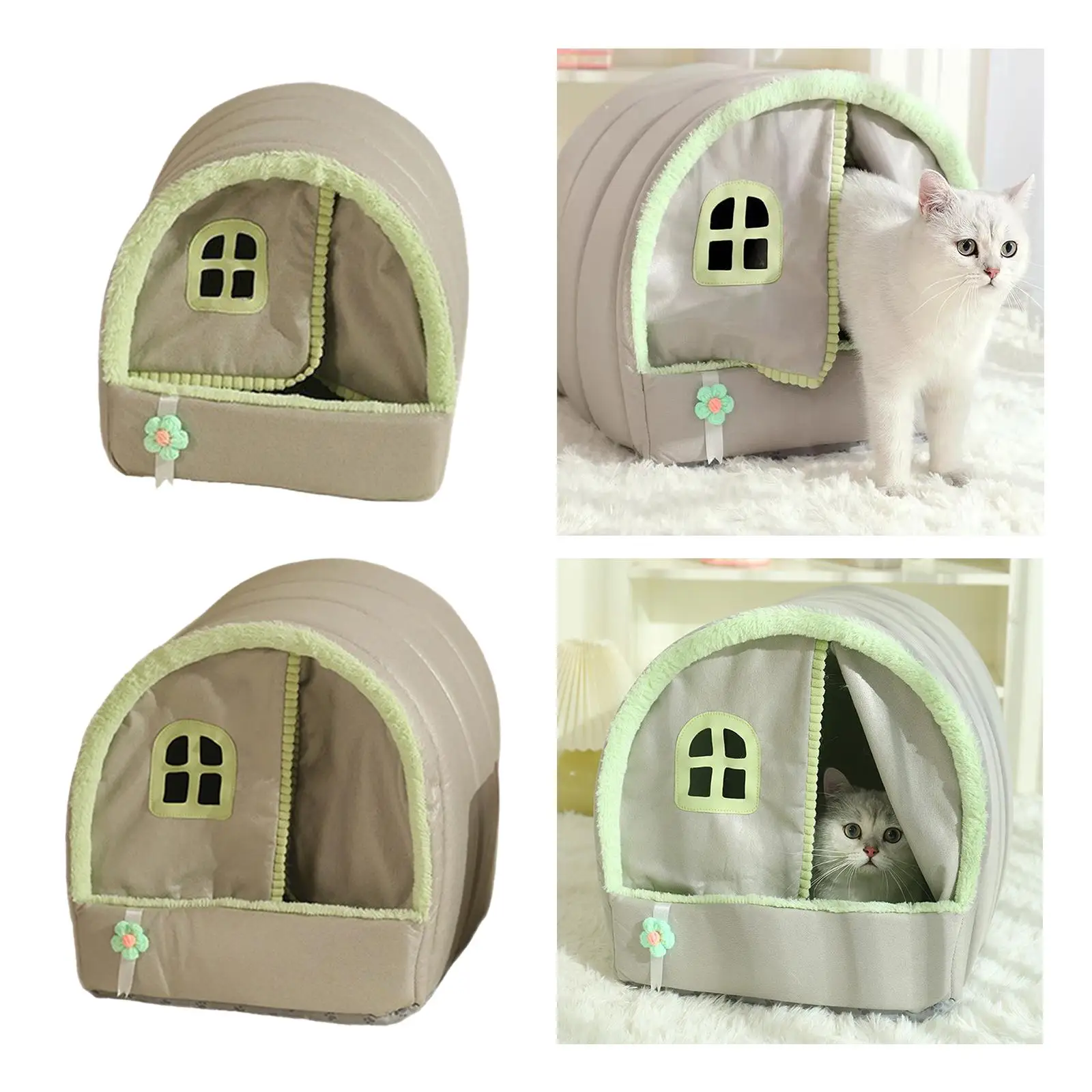 Cat Bed Cave Kitty Nest Playing Warm Pet Bed Tent for Pet Supplies Puppy