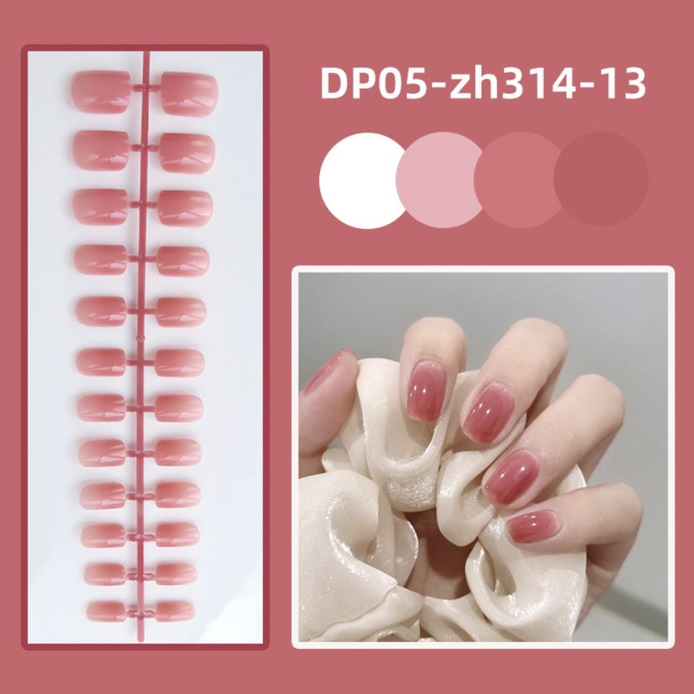 Best of 24Pcs Detachable Short Square Head False Nails Glossy Wearable Fake Nails Solid Color Full Cover Nail Tips Press On Nails Reviews & Tips