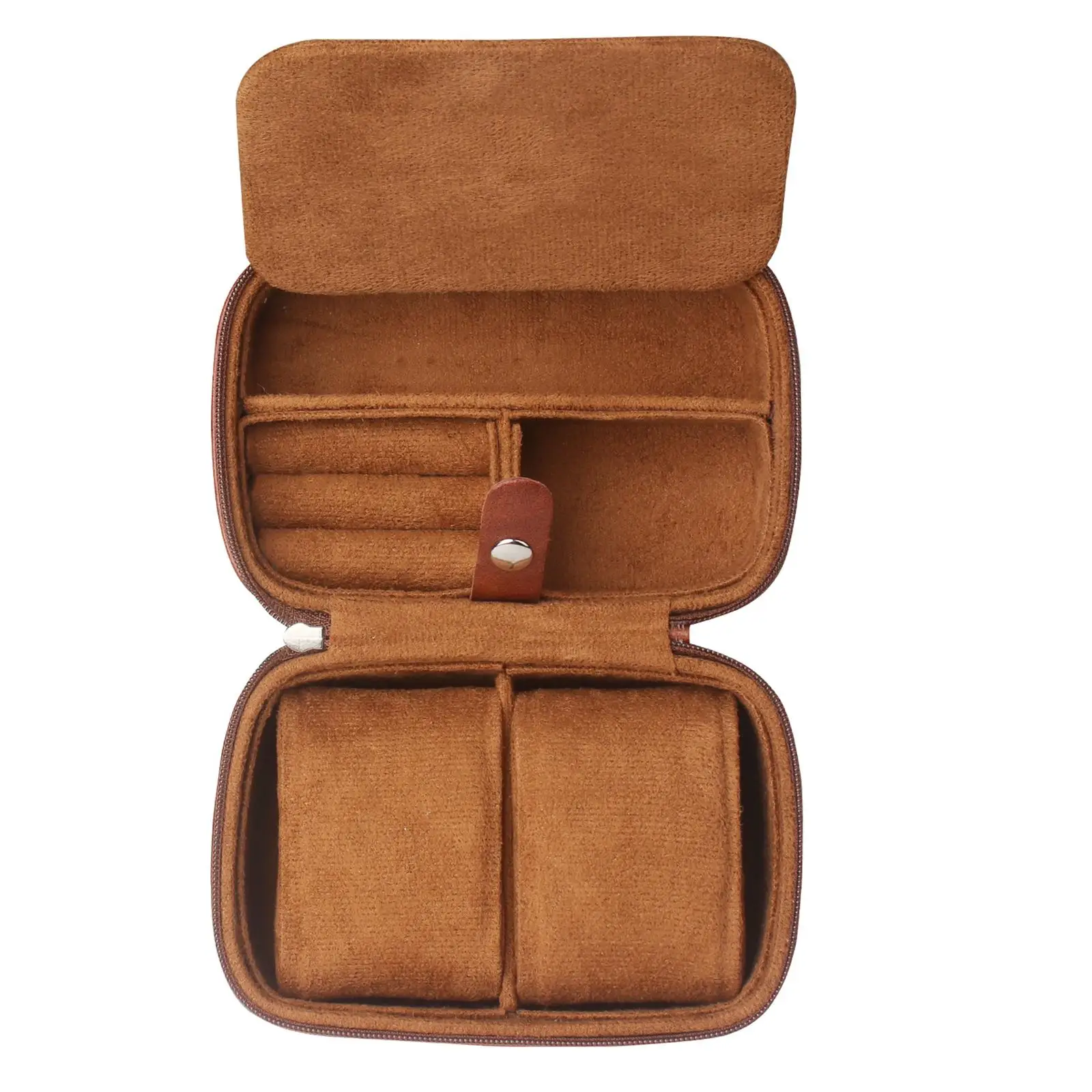 Watch Jewelry Box Zipper Closure Portable Watch Case Container Watch Gift Box Bracelet Holder PU Leather Watch Box for 2 Watches