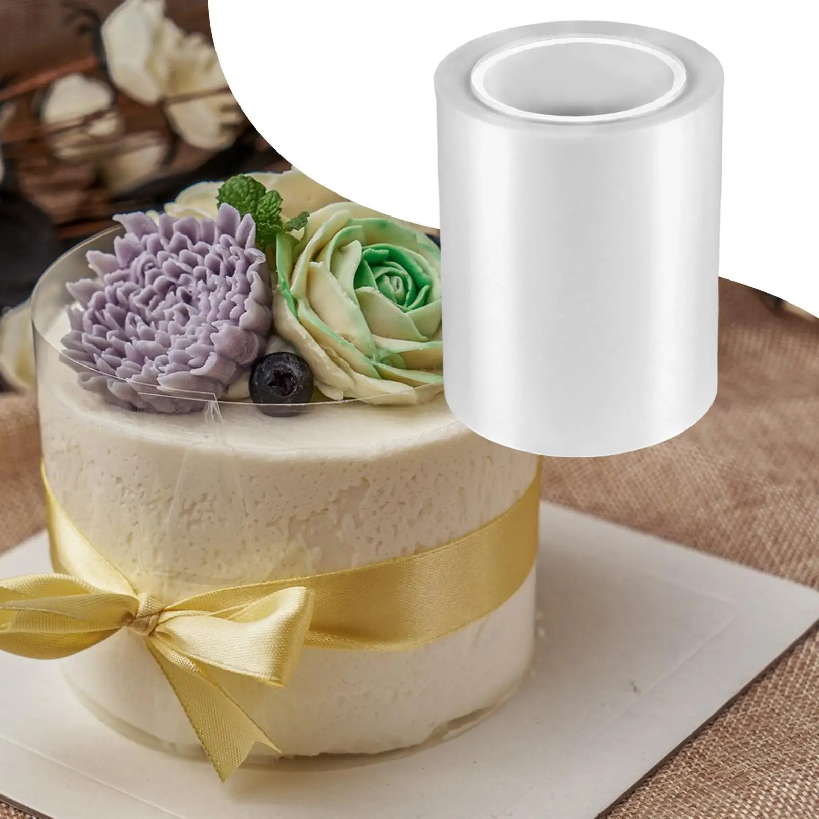 Cake Collars DIY Projetcs Multiuse Transparent Cake Rolls Cake Strips for Chocolate Cake Decoration Mousse Baking Dessert