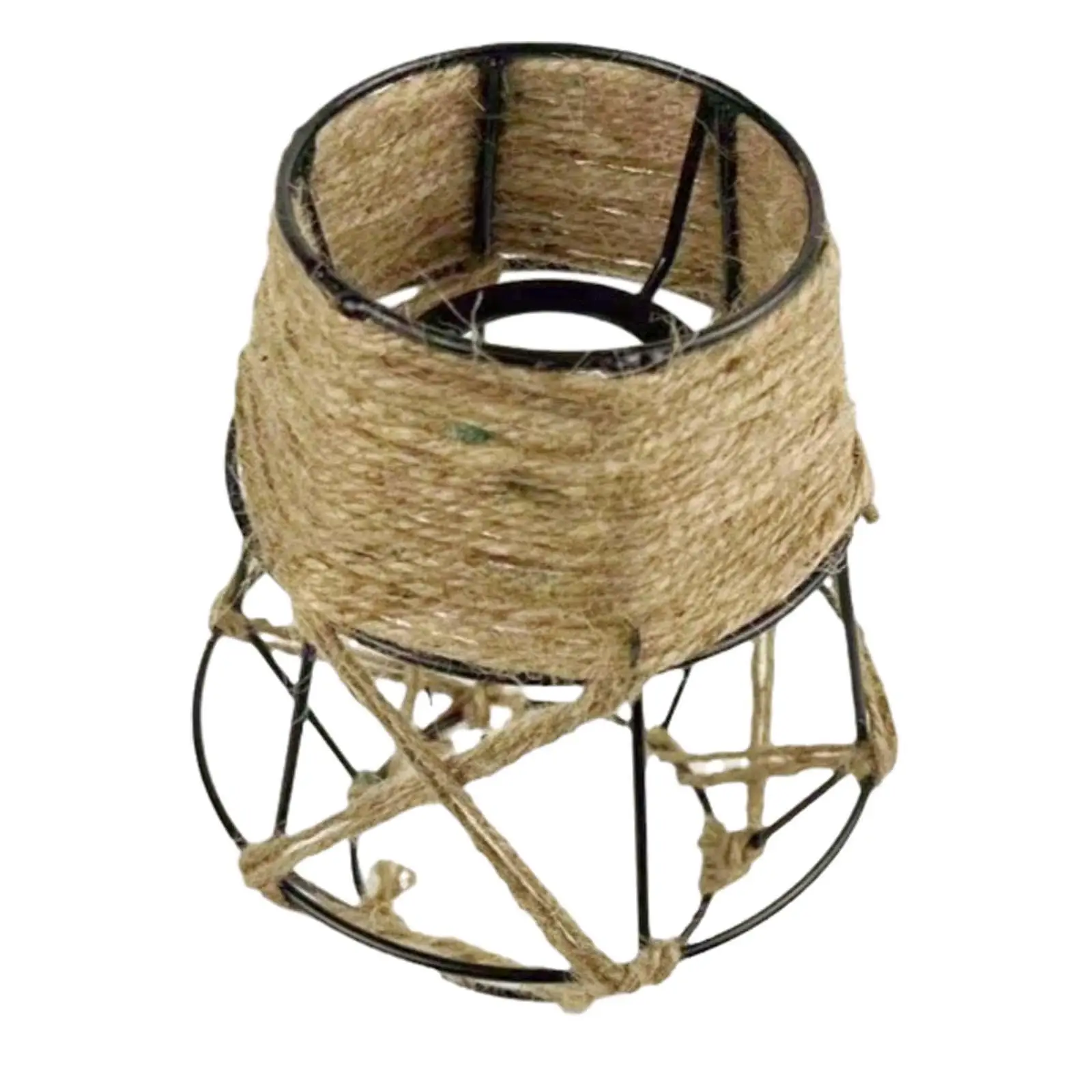 Ceiling Light Fixture Cover Decors Handwoven Rope Lampshade Pendant Lamp Shade for Club Hotel Lantern Kitchen Island Dining Room