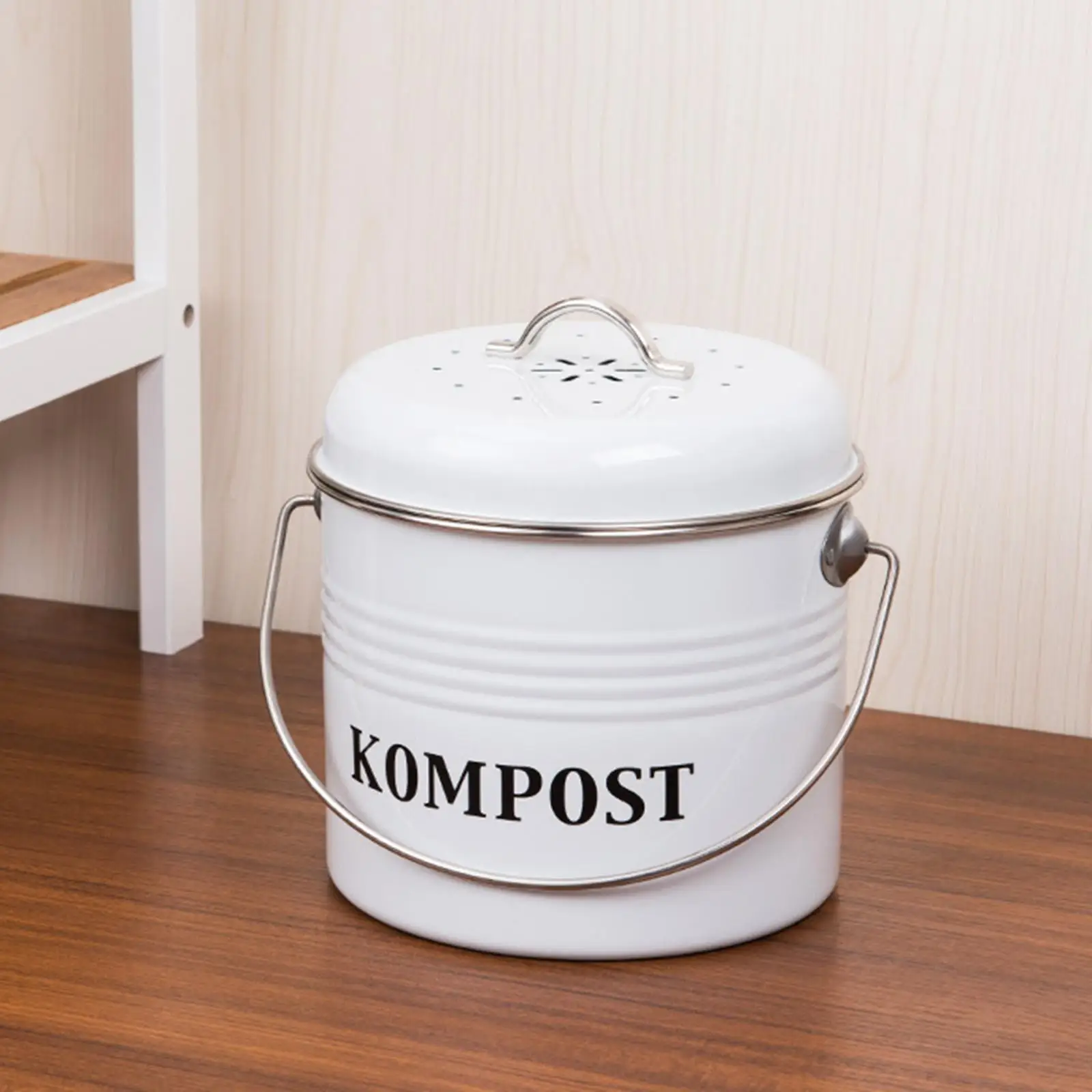 home and garden Compost , Odor Filtrion Compost Caddy  Indoor Trash  Food Waste with Carrying Handle  clean Kitchen Composter