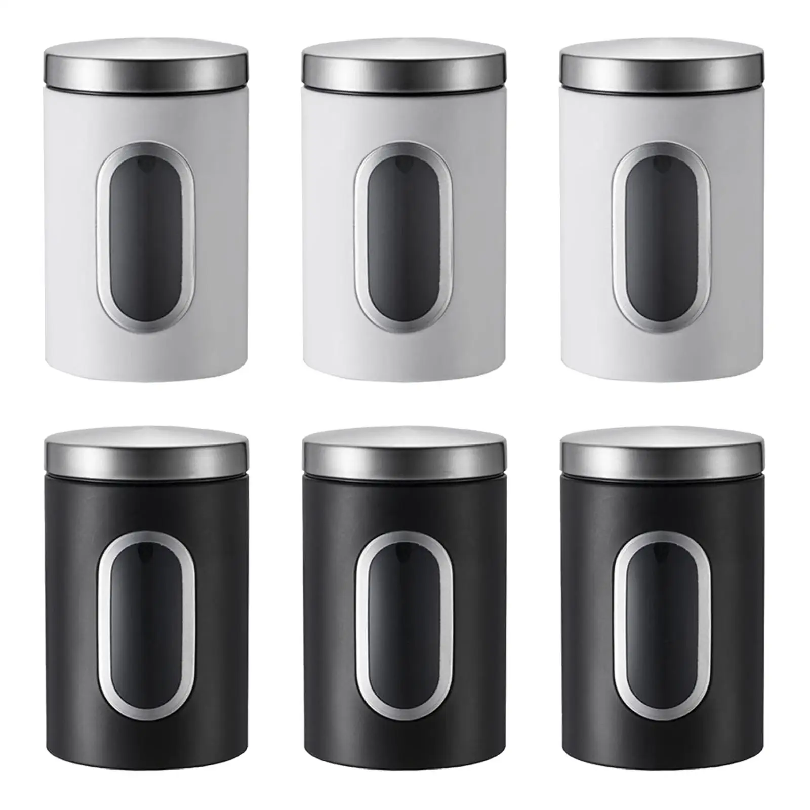 3x Food Storage Jars Container Airtight Transparent Candy Sealed Cans Box