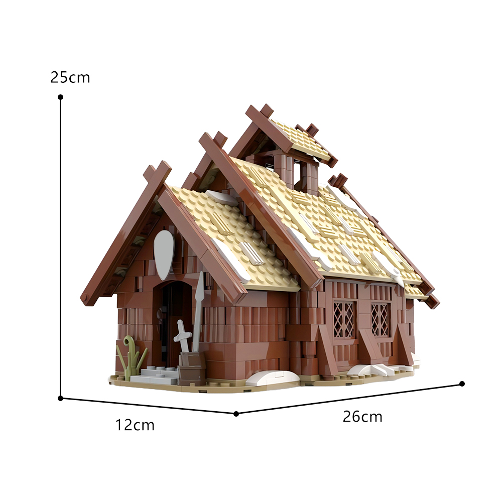 BuildMOC, средневековая деревня викингов, Mead Hall, набор строительных  блоков, дом, ферма, корабль, лодка, дракон, длинный корабль, архитектура,  кирпич, игрушка в подарок | AliExpress