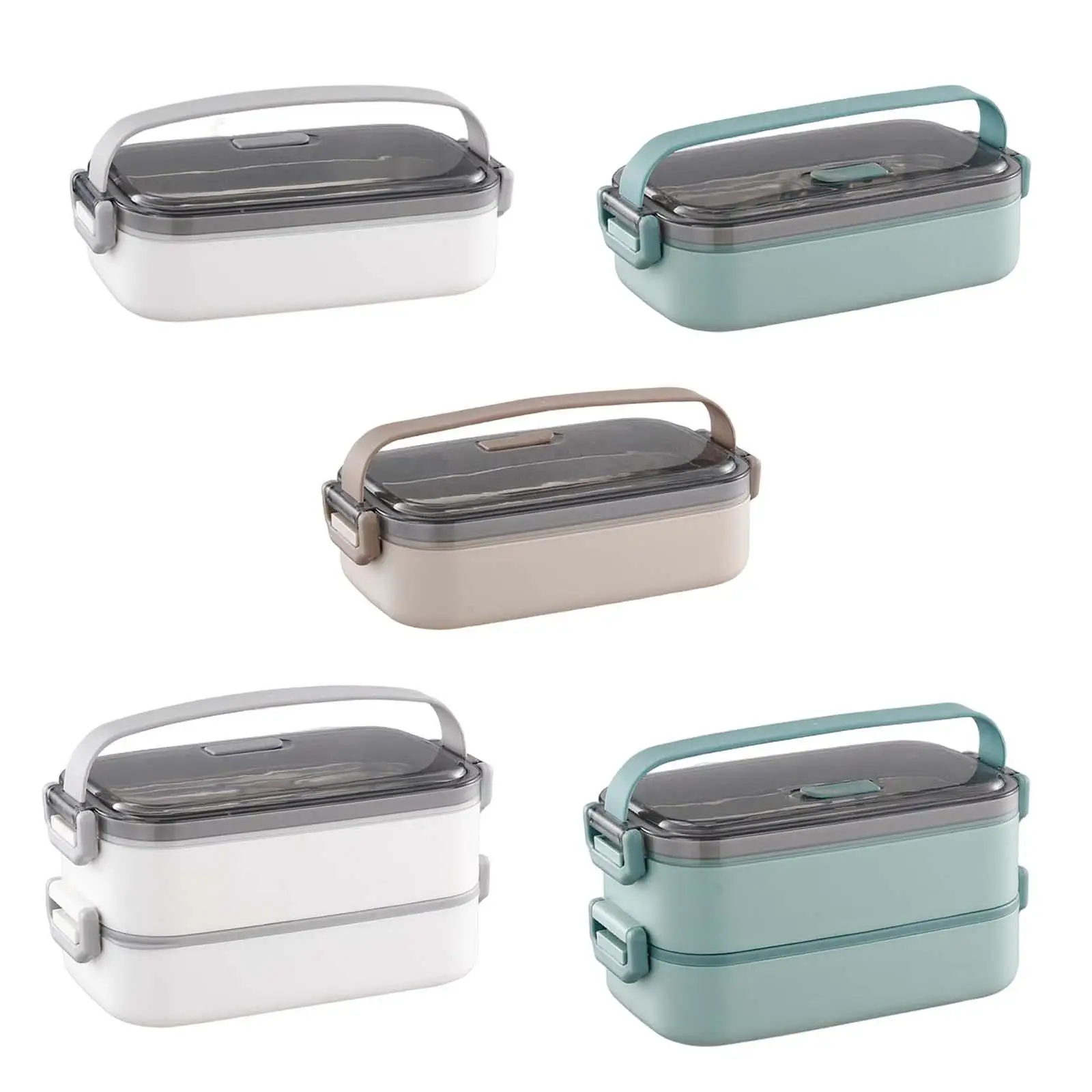 Japanese Style Lunch Box with Handle Large Capacity Bento Box Multifunctional Leakproof for Home Office Hiking Camping Travel
