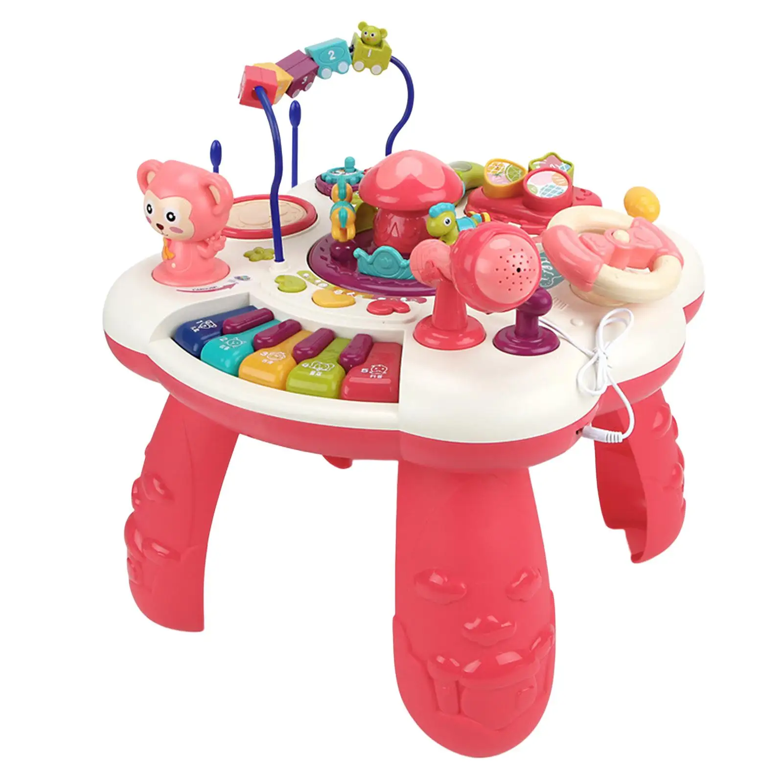 Musical Learning Activity Table Sensory Sound Toy Games with Light for Infants