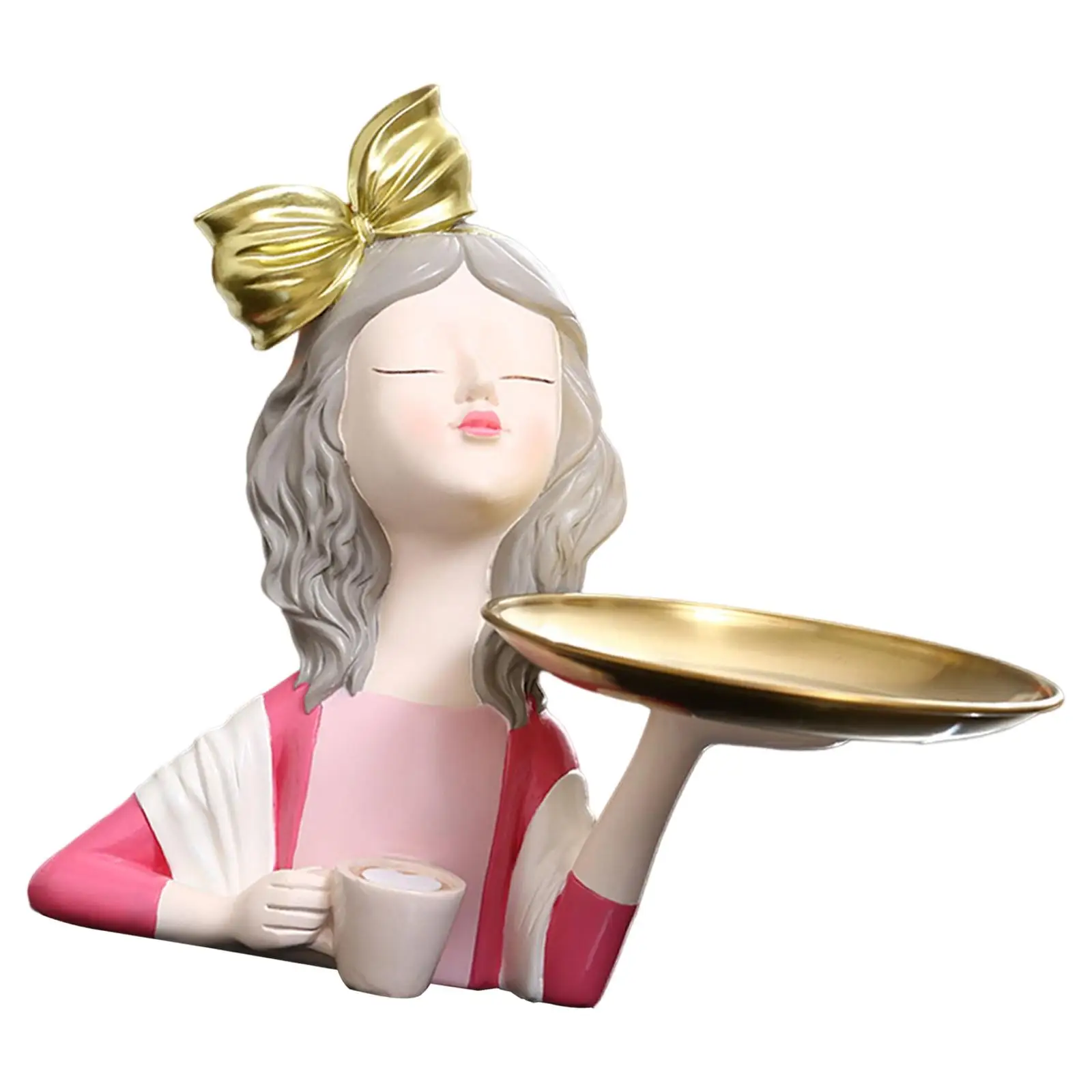 Exquisite Resin Girls Statue Figurine Ornament, Wedding Home Decor Crafts for , Housewarming, Wedding, Christmas Gifts