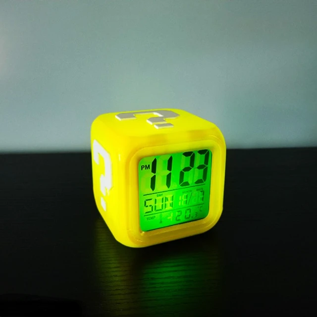 Super mario bros Kids alarm clock Cartoon digital clock wake up light led  clock reloj despertador Table reveil Desk wekker - Price history & Review, AliExpress Seller - fucsuc Store