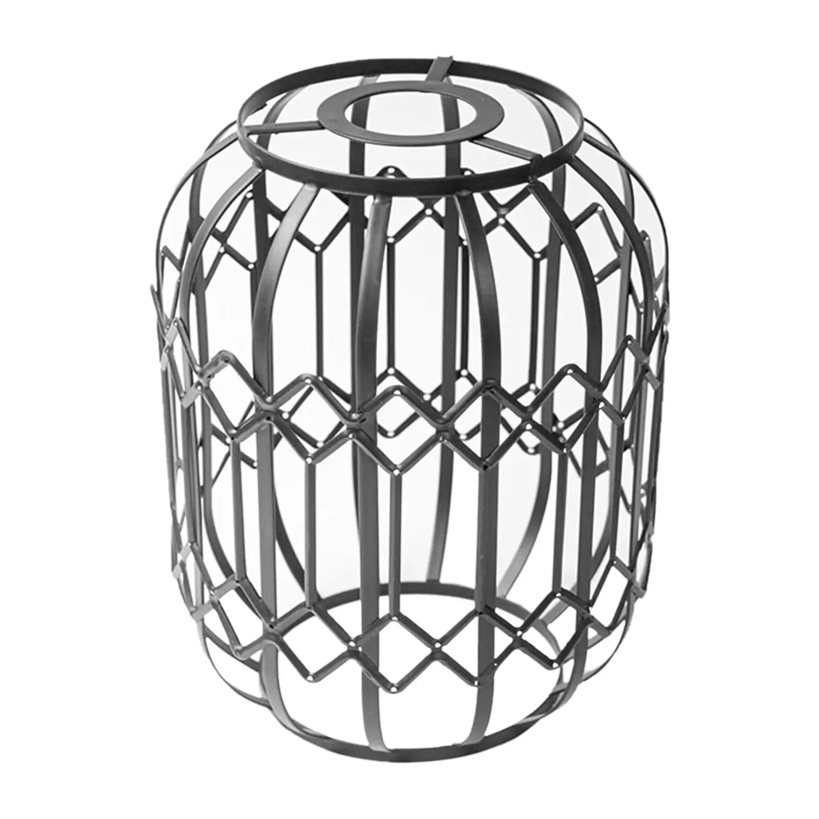 Light Bulb Cage Guard Metal Light Shade DIY Chandelier Lampshade Black Anti Rust for Home Bar Bird Cage Shaped Craft Accessories