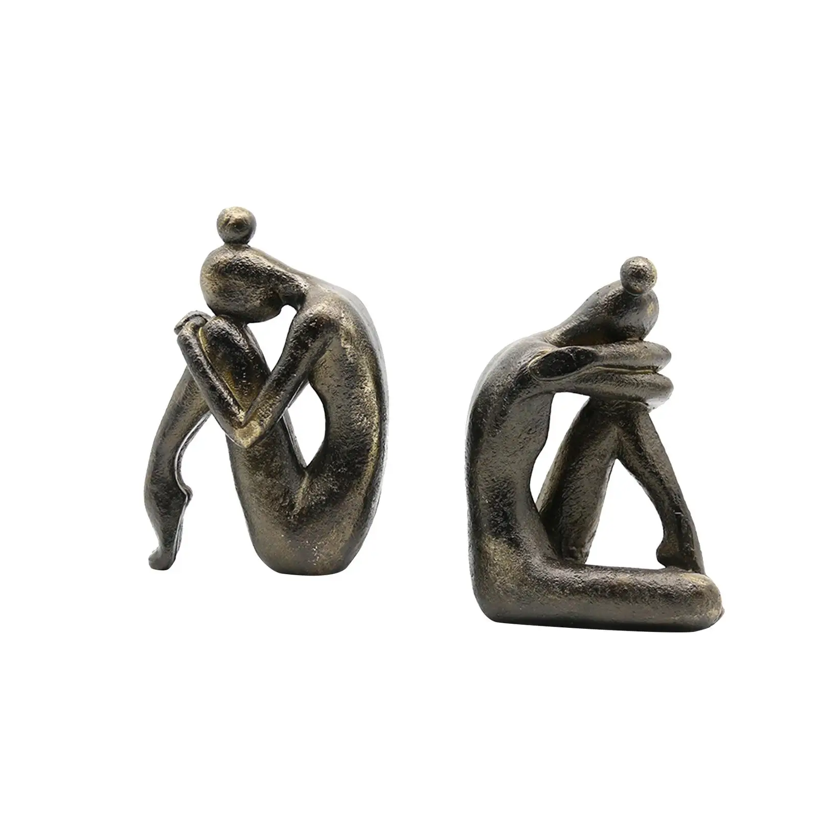 Thinker Bookends Desk Home Books Stand Office Decorative Bookends for Heavy Books Bookshelf Female Sculpture Modern Book Stopper
