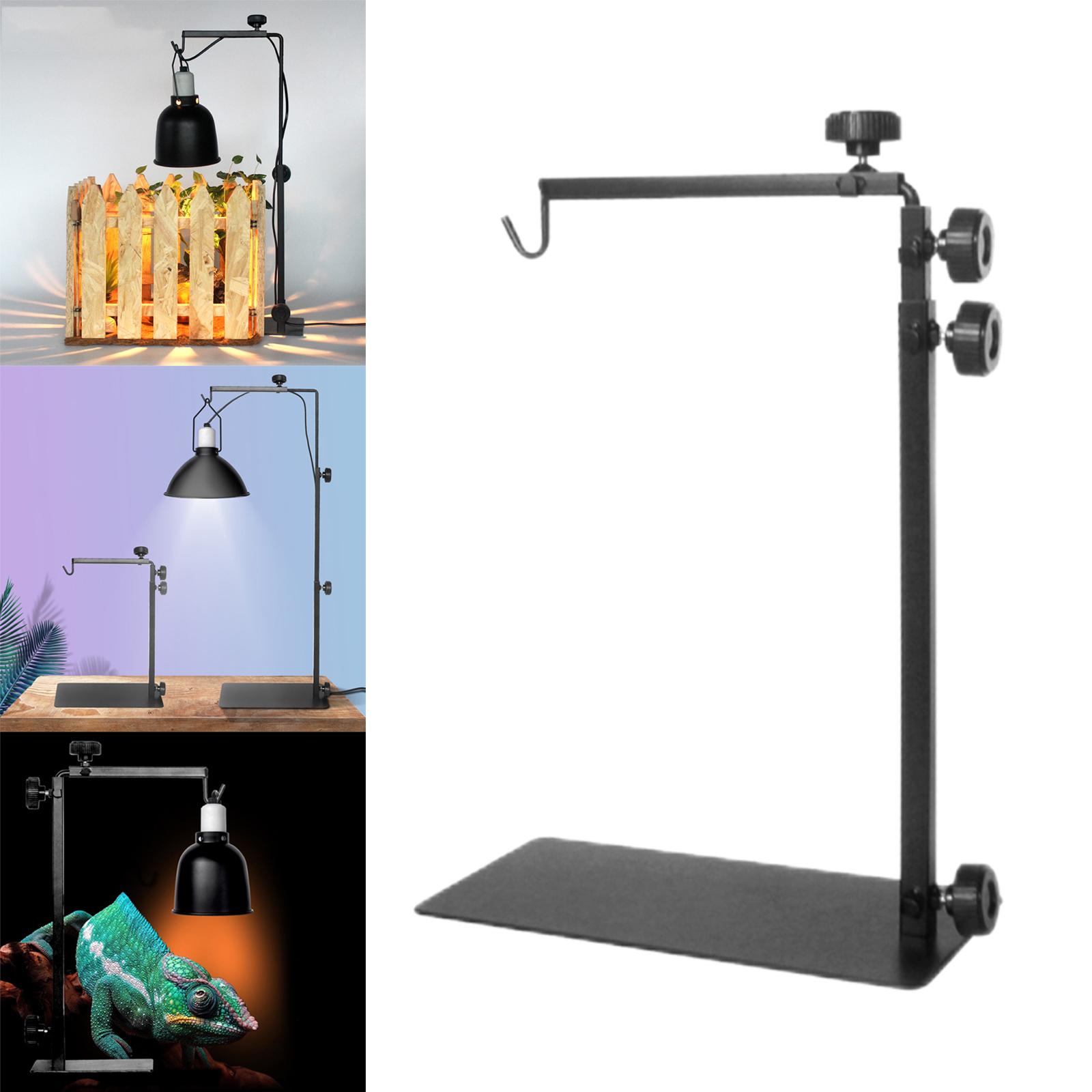 Climbing Pet Light Stand Reptile Floor Light Lamp Stand Detachable Black