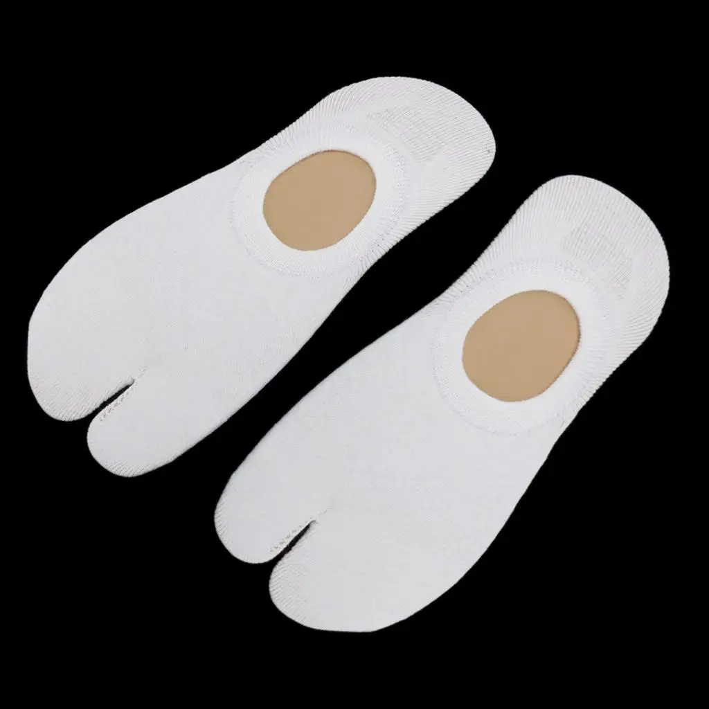 1 Pair of Socks Unisex Toes Cotton 2-finger Socks Invisible Foot Guards Socks Low Cut