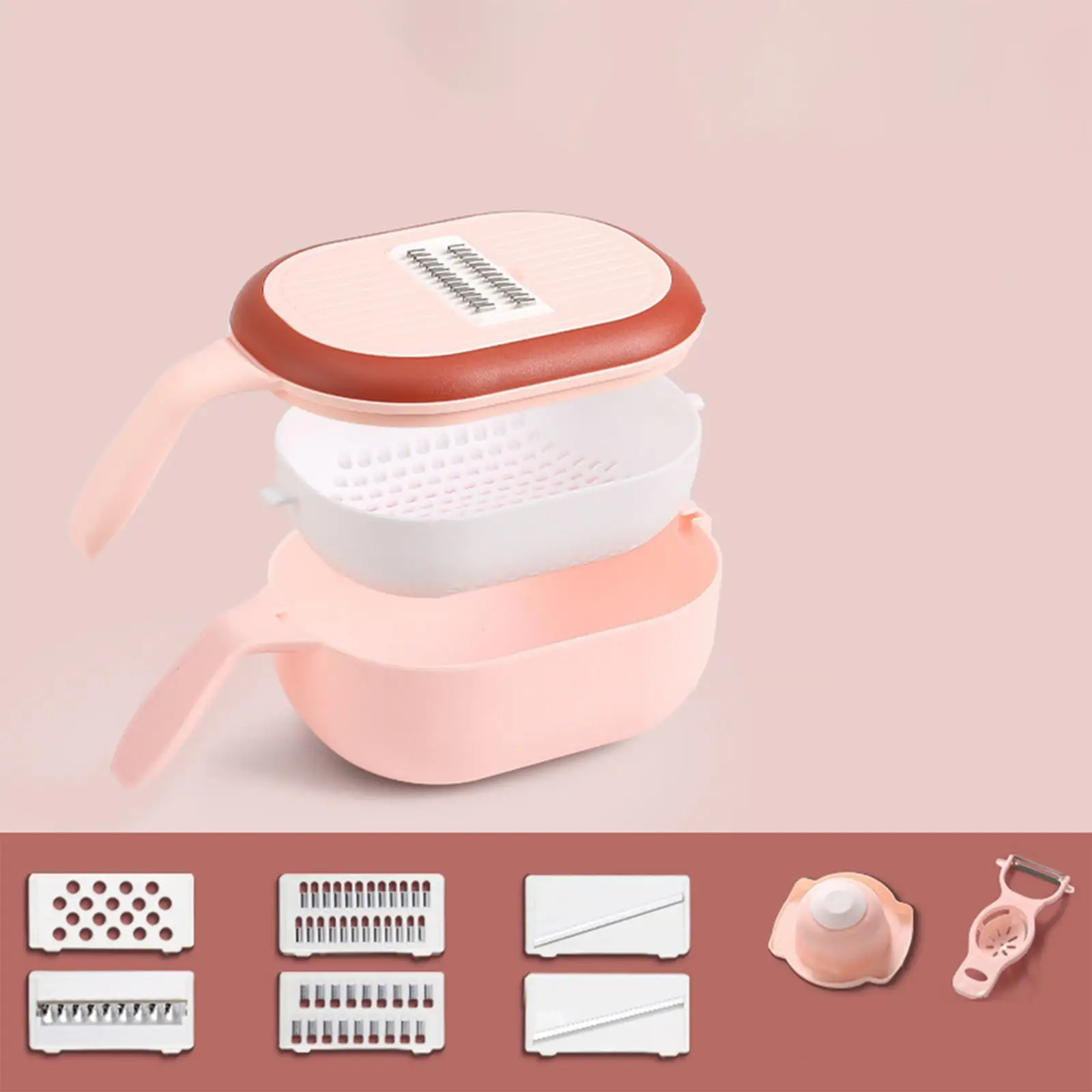 Mandoline Slicer Cutter Grater and Storage Container for Tomato Kitchen