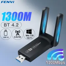 WiFi USB 3.0 Adapter 1300Mbps Bluetooth 4.2 Dual Band 2.4GHz/5GHz Wifi Usb For PC Desktop Laptop Network Card Wireless Receiver