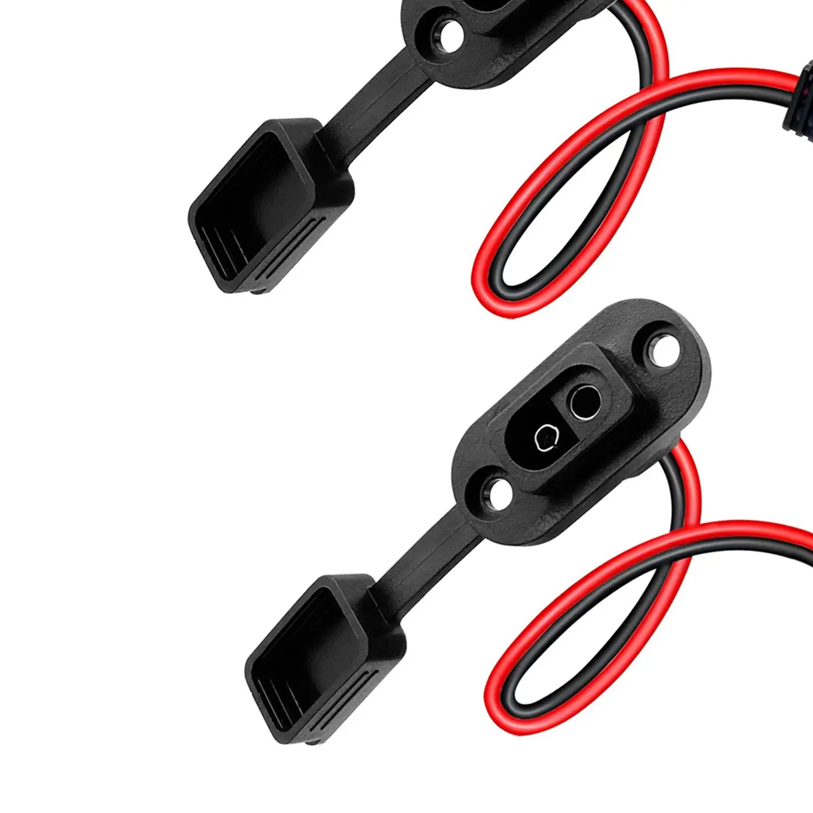 2Pcs SAE Socket Harness 2 Holes Motorcycle Connector Cables Quick Connector Waterproof Cap Tractor Sidewall Port Extension Cord