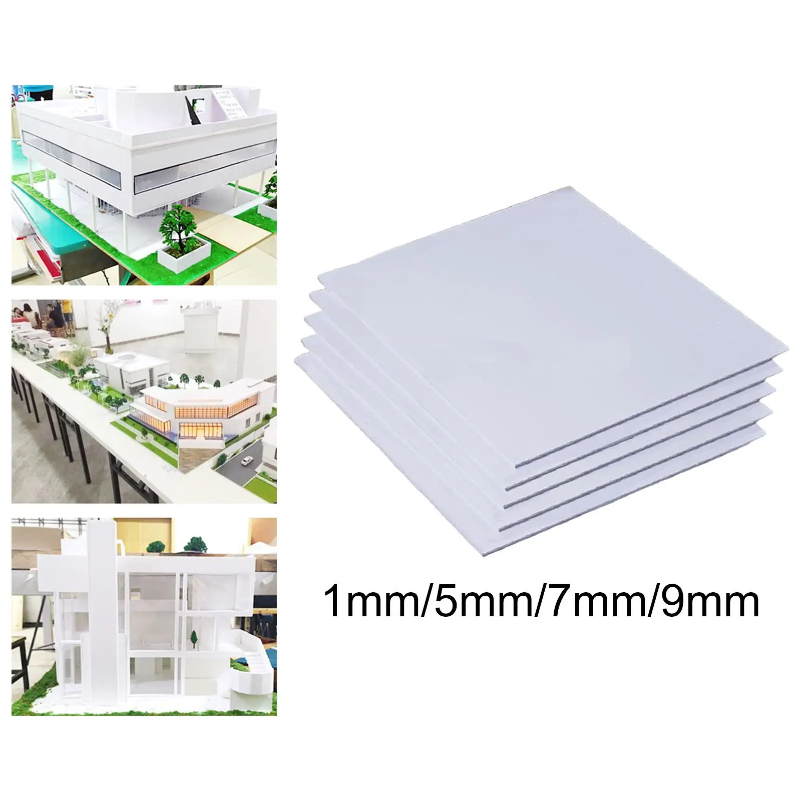 5x White Board Foam Sheets DIY Landscape Scenery Building Card Making Art Display Mountains Landscape Foam Plate Diorama Base
