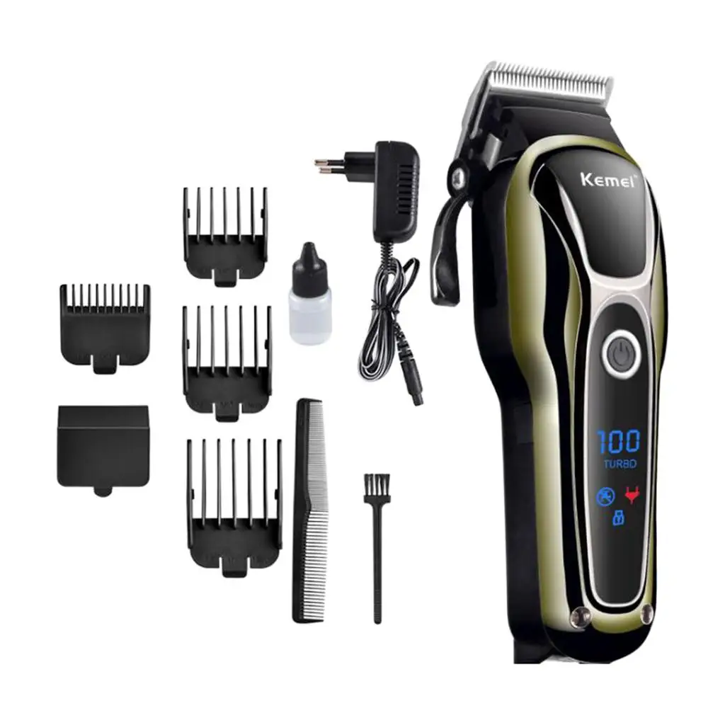 Men Electric LCD Hair Clipper Trimmer Haircutting Machine Barber Shaver Hair Clippe Electric Haircut Machine EU Plug