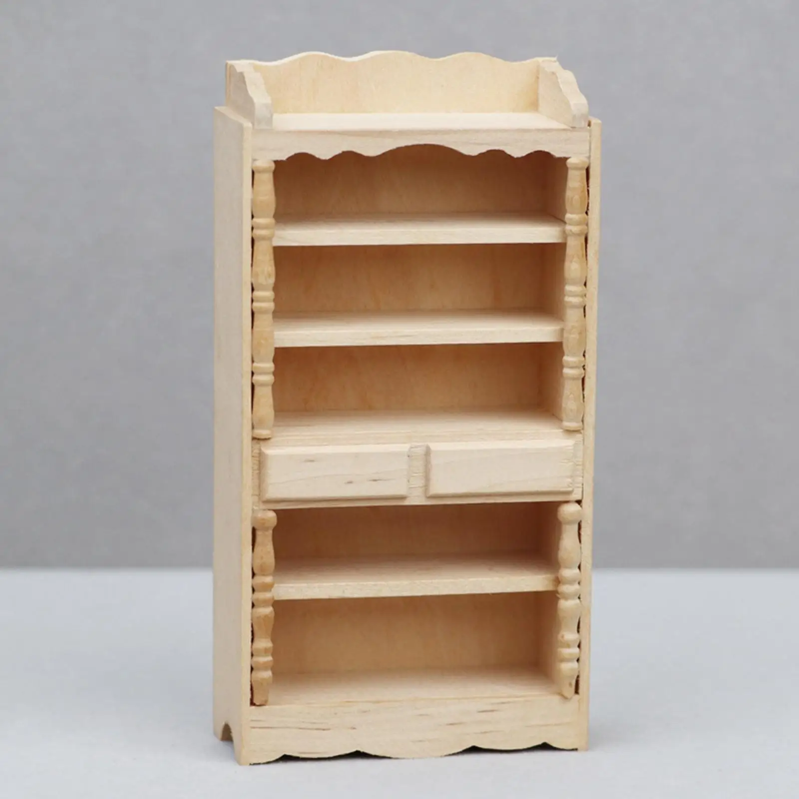 Dollhouse Wood Cabinet Dollhouse Decoration 1:12 Scale Miniature Cupboard for
