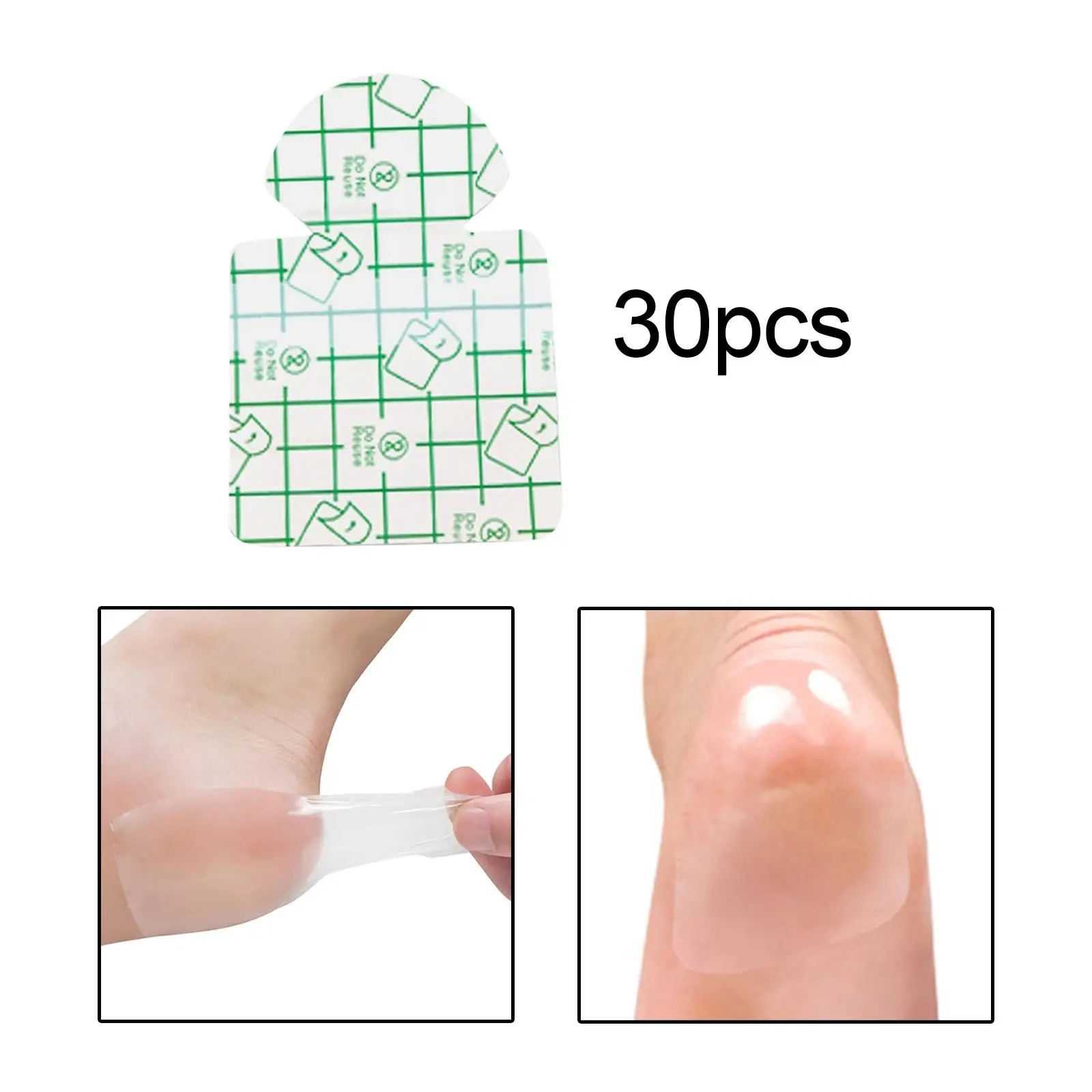 30x Heel Protector Sticker Transparent Anti Wear patch Self Adhesive Heel Sticker for High Heel Shoes Sandals
