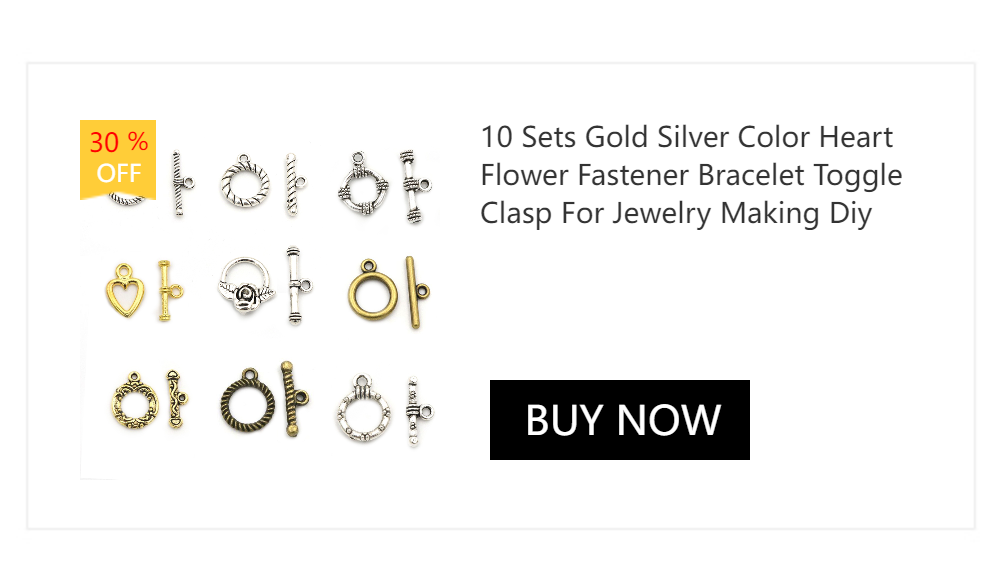 30sets Metal Snap Button Beads Clasps For Jewelry Finding Earring Beaded Pendant Connector DIY Accessories