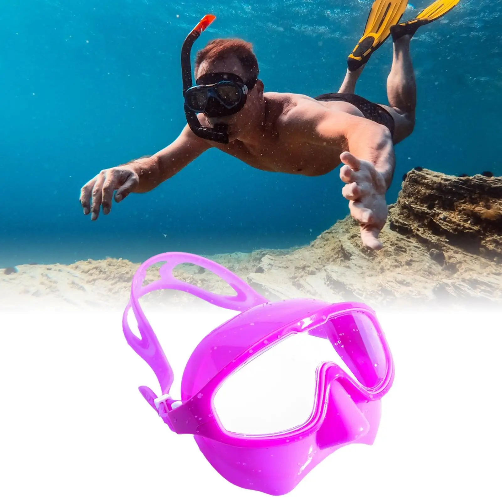 Scuba Diving Mask Anti Fog Pool Flexible Eyewear Accessories Snorkel Goggles