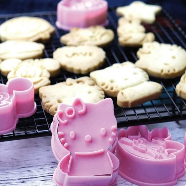 Moule à Biscuits Kawaii Hello Kitty, Accessoires de Cuisine, Anime, Presse  à l'Eau, Outils de Cuisson à Domicile, Outils de Décoration - AliExpress