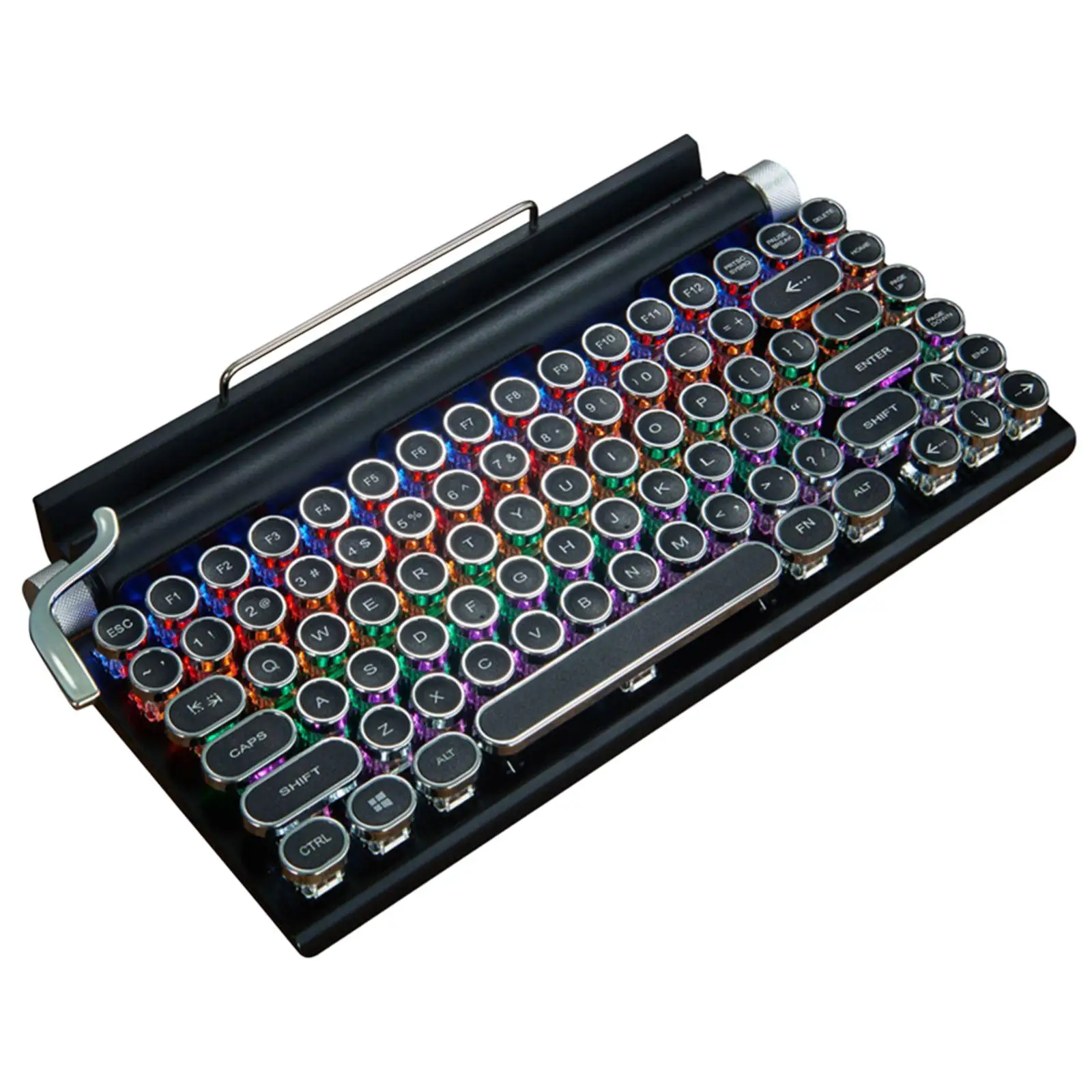 Retro Mechanical Keyboard 83 Keys Bluetooth5.0 Accessories Backlit RGB MacBook 2000mAh Lipstick Gaming Keyboard for Computer PC